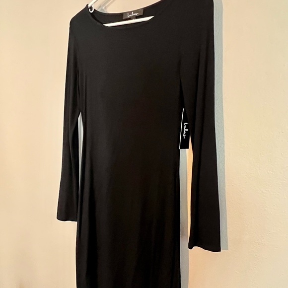 Simple black Lulu’s mini dress with long sleeves, new with tags. - Picture 3 of 3